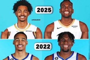 美媒晒普尔&卢尼22年和25年的定妆照：三年后两人重聚️！