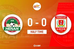 半场-刘鑫瑜屡造险安智诚关键扑救 河南队暂0-0亚泰