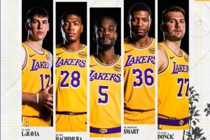 湖人VS马刺首发：小里不打 东契奇领衔湖人对决文班亚马