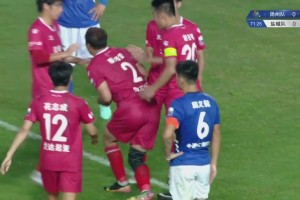 盐城队率先破僵！蔡培雷利用角球机会头球破门！