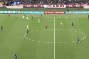 你买了多少日本赢啊？中村敬斗垫射，布鲁诺爆射自家大门