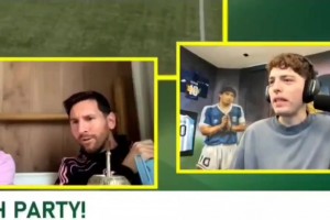 又是马黛茶！梅西对主播说： 你也是皇家马德里队的球迷吗？