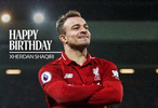利物浦祝沙奇里34岁生日快乐，效力红军期间出战63场8球9助